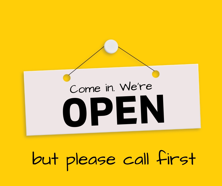 WE ARE OPEN TODAY FOR THE FOOD BANK